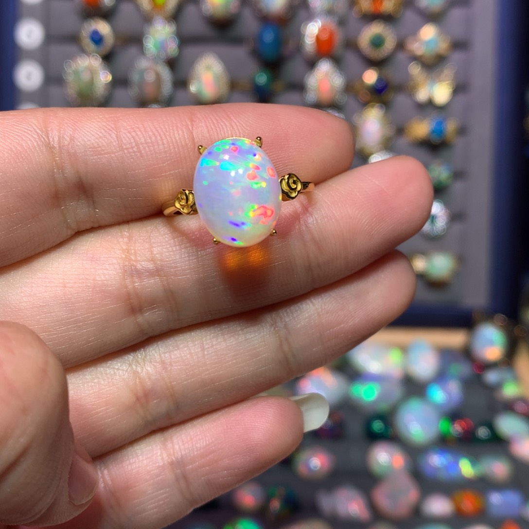 欧泊戒指款式银S925镶嵌晓****1