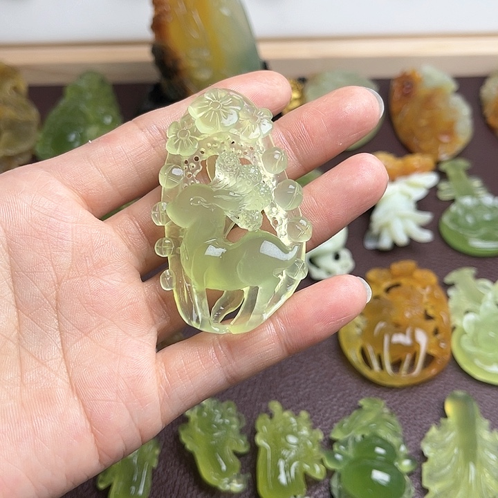 蛇纹石玉颈饰未镶嵌乐****~