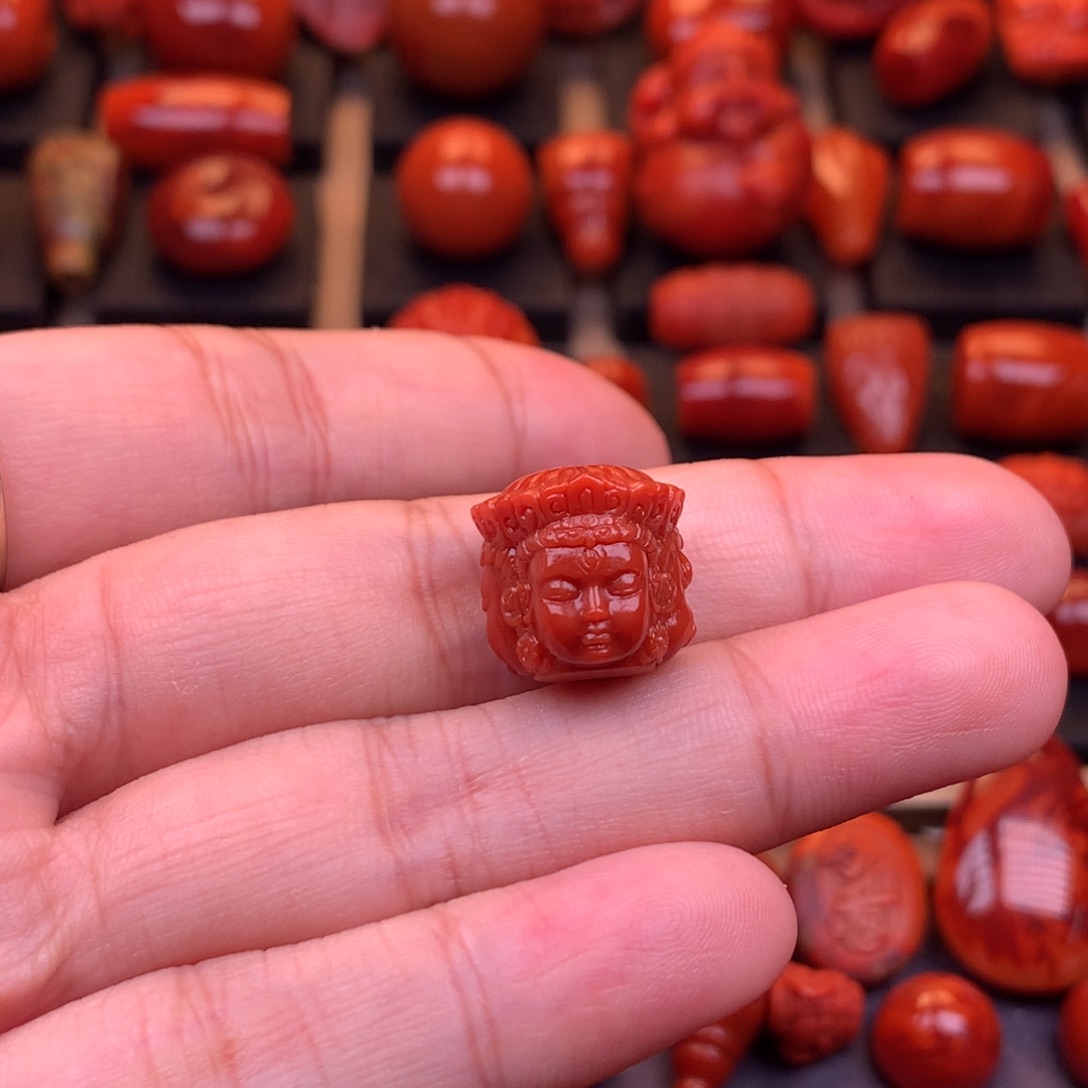 南红玛瑙未镶嵌原矿奶嘴三通12mm