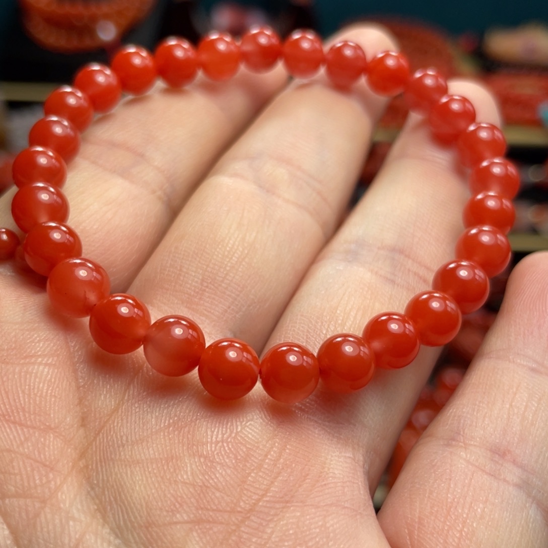 南红玛瑙未镶嵌串6.5mm