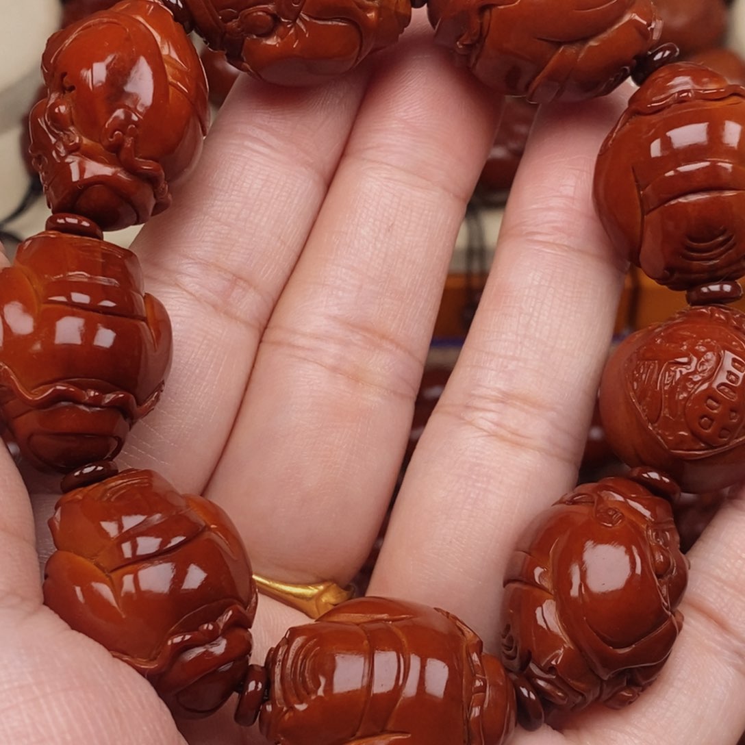 橄榄核吊坠A**兽八宝财神