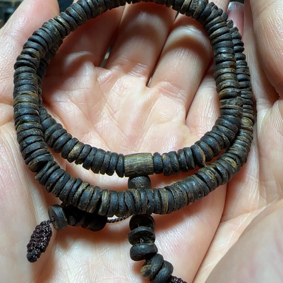沉香手串绿棋楠沉香沉水片珠双圈定制款10克+