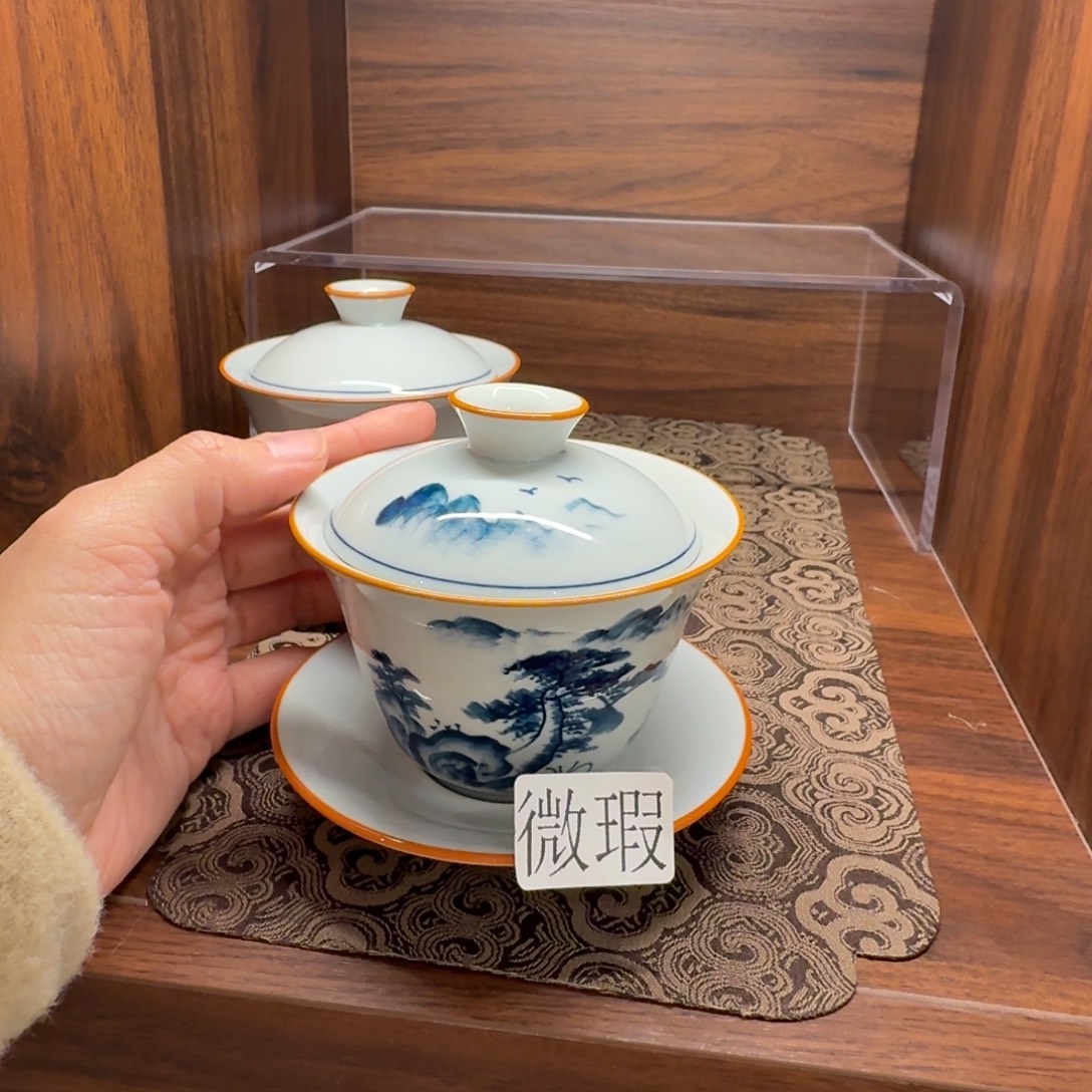 微瑕釉下彩纯手绘