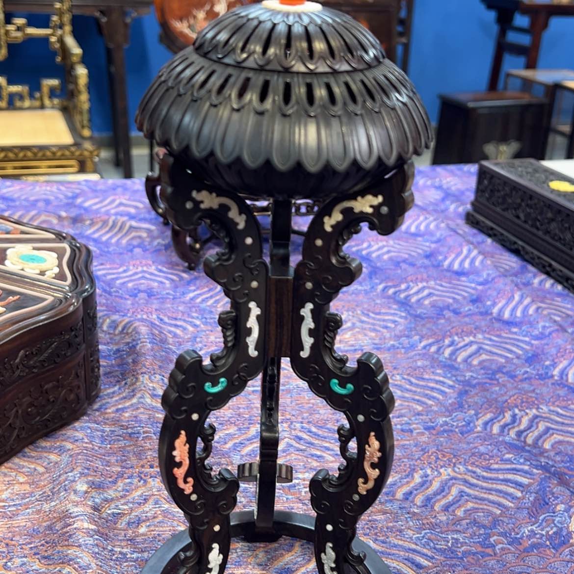 【闪购商品】乌木类成套家具紫光檀香炉