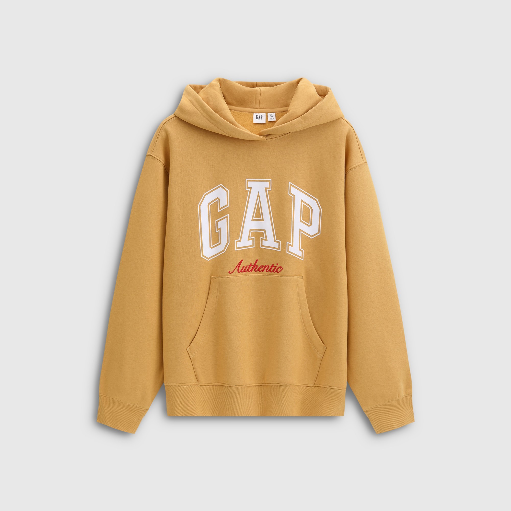 Gap【琥珀流光】男女装2025新款撞色Logo抓绒套头连帽衫卫衣792499