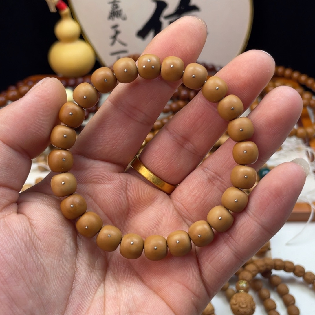 猴头核桃手串全品9.4哑光老型银钉款