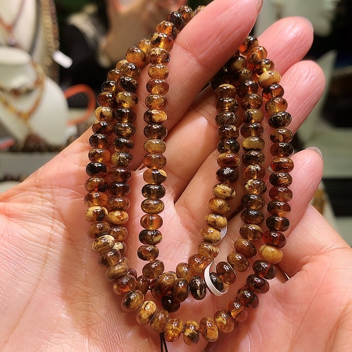 琥珀裸石未镶嵌6m花蜡