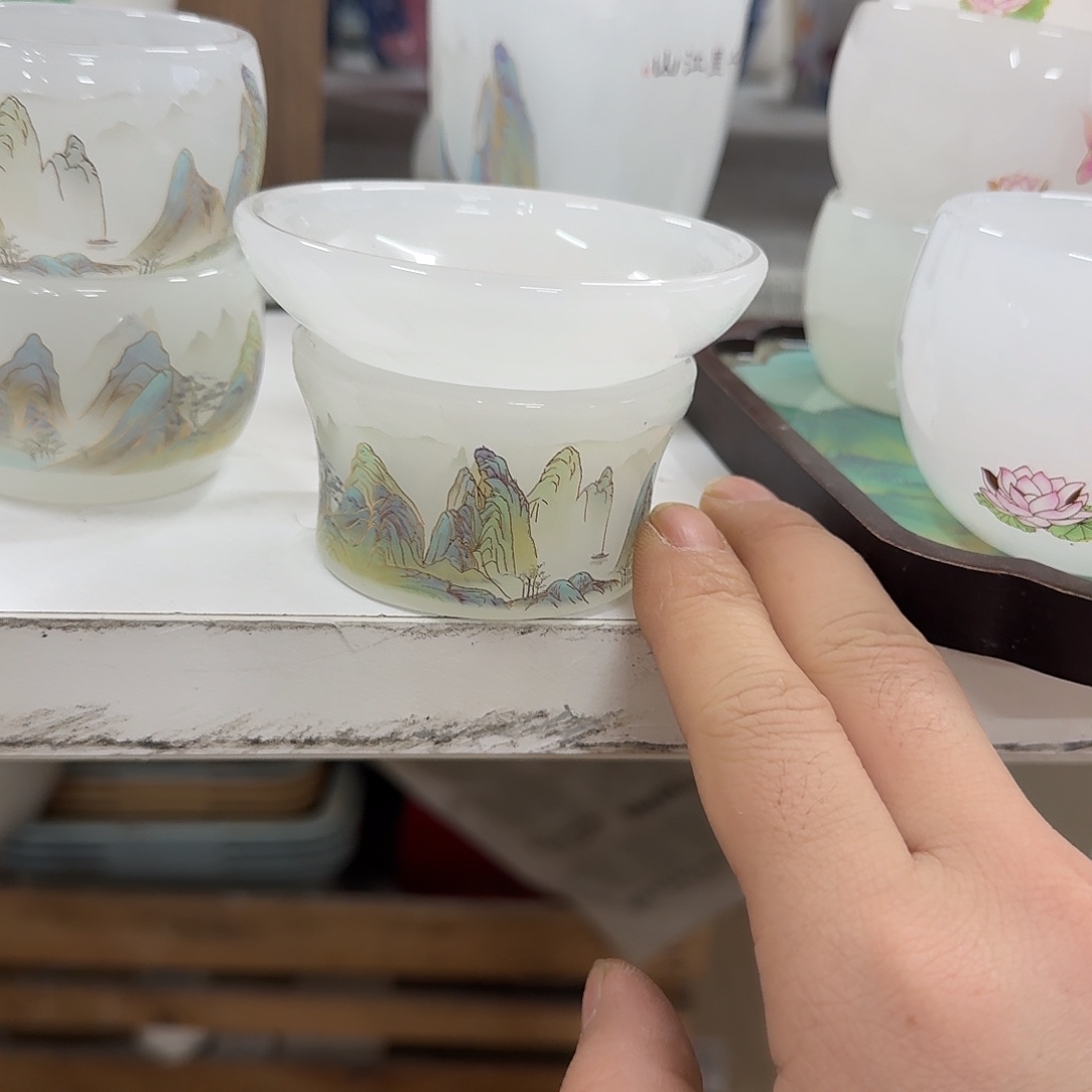 杯子陶千里江山茶漏一个