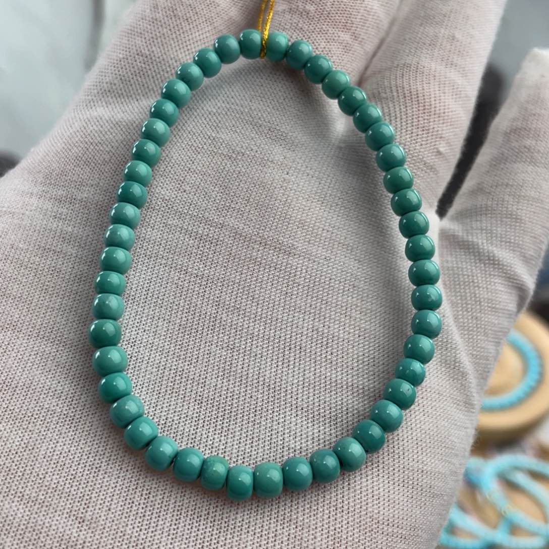 绿松石手链未镶嵌S****°精品玉化老型卡4+