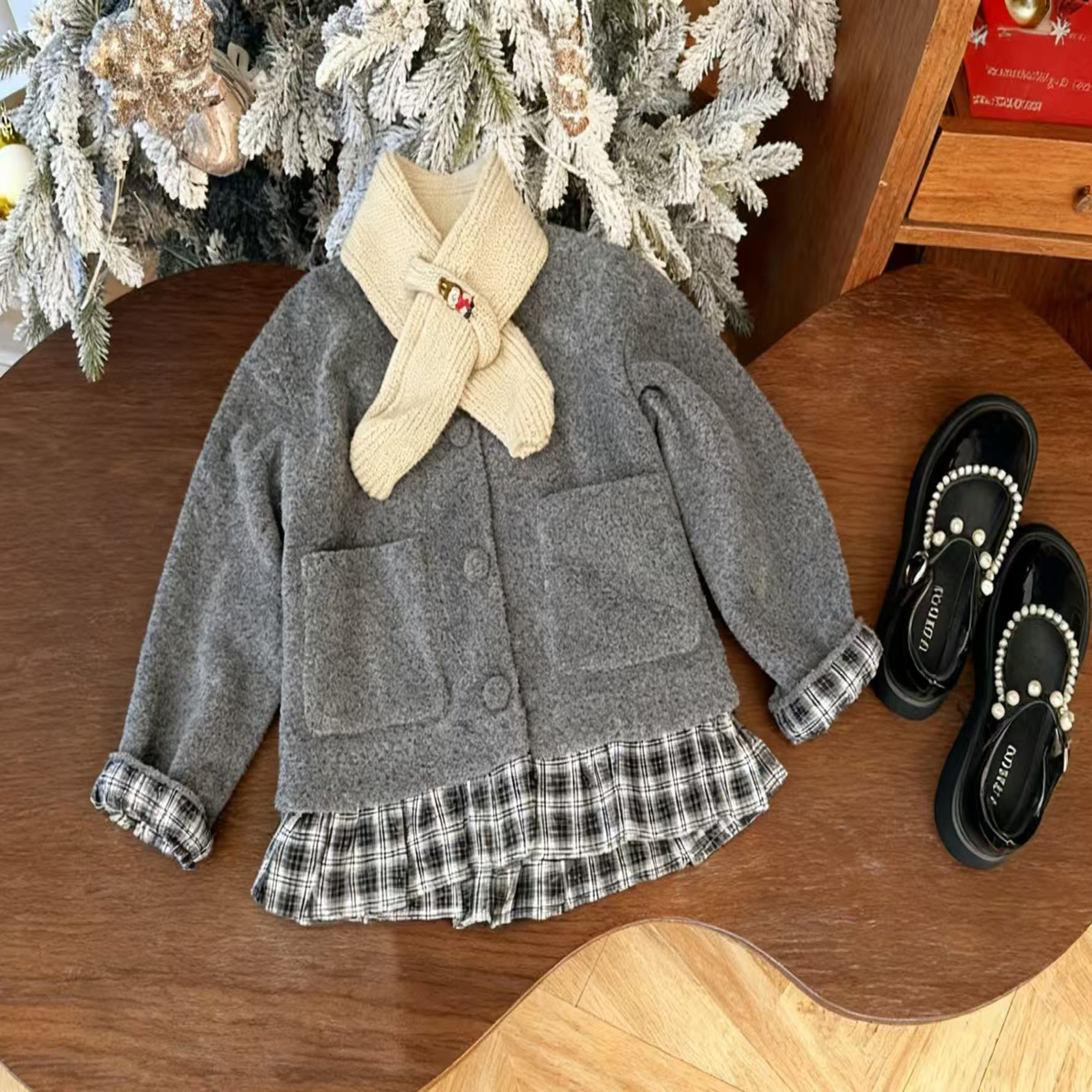 【蜜糖～菠萝自制冬季第一场】女童外套【呢大衣外套】