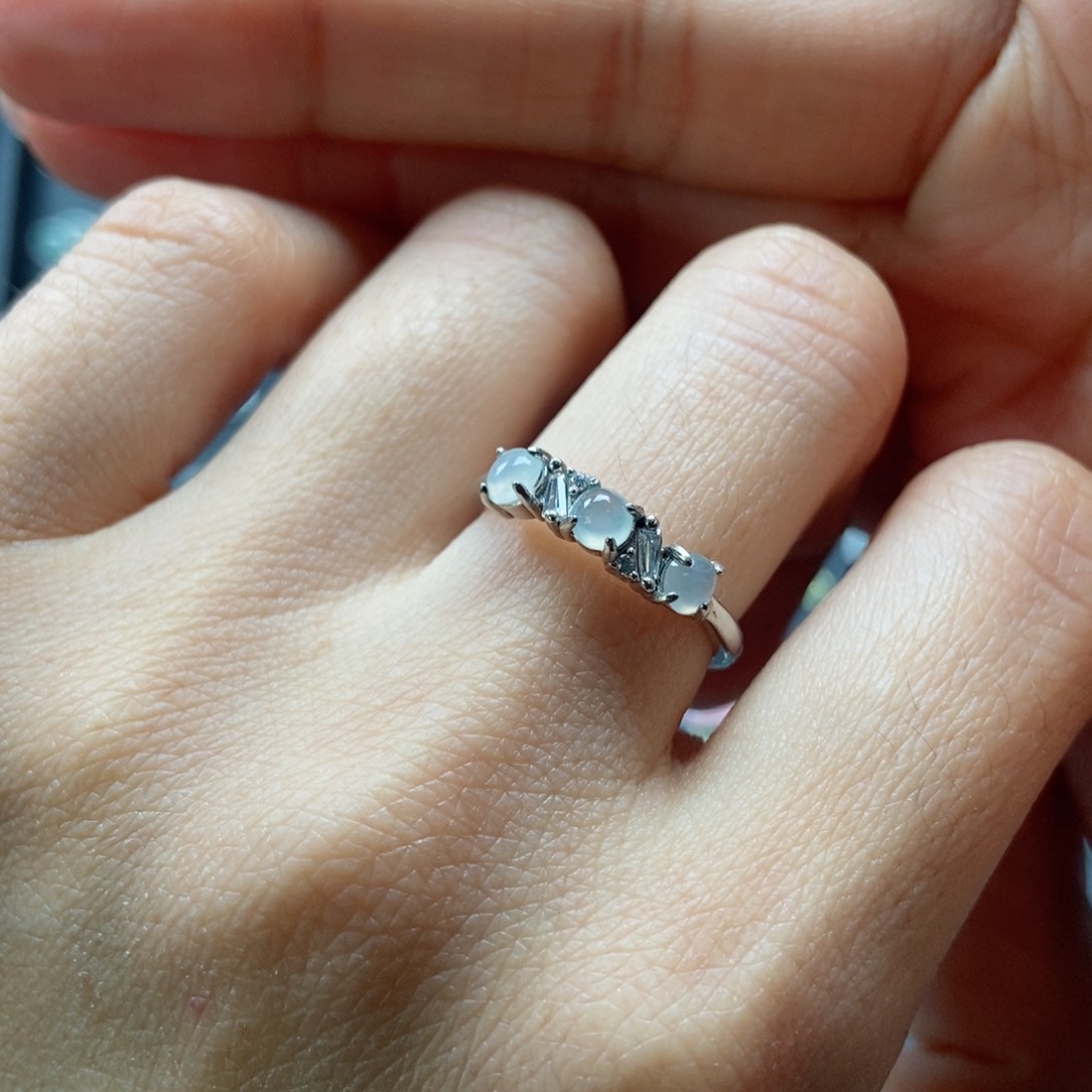 翡翠耳饰银S925镶嵌翡翠首饰