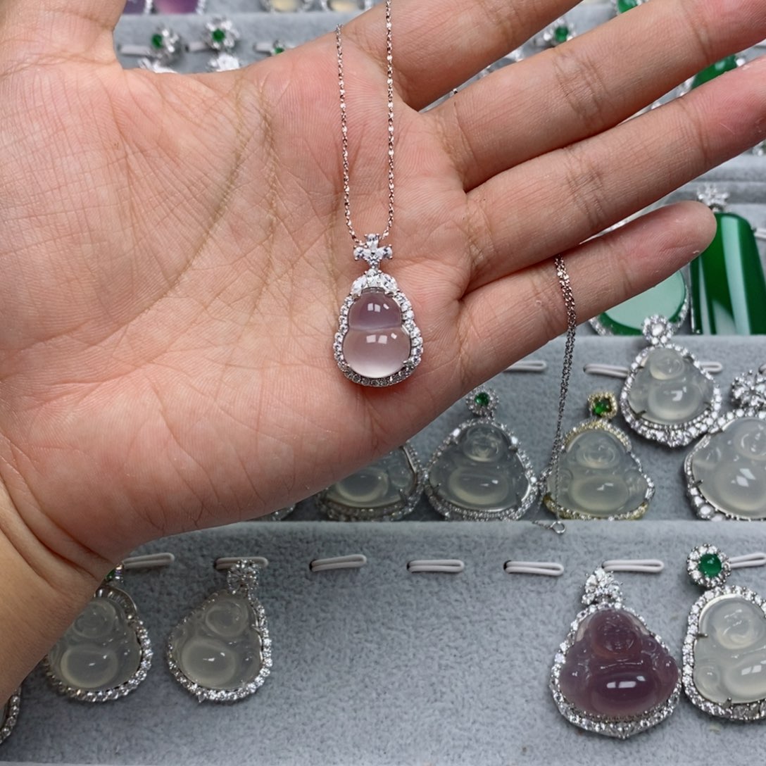 玛瑙/玉髓颈饰银S925镶嵌