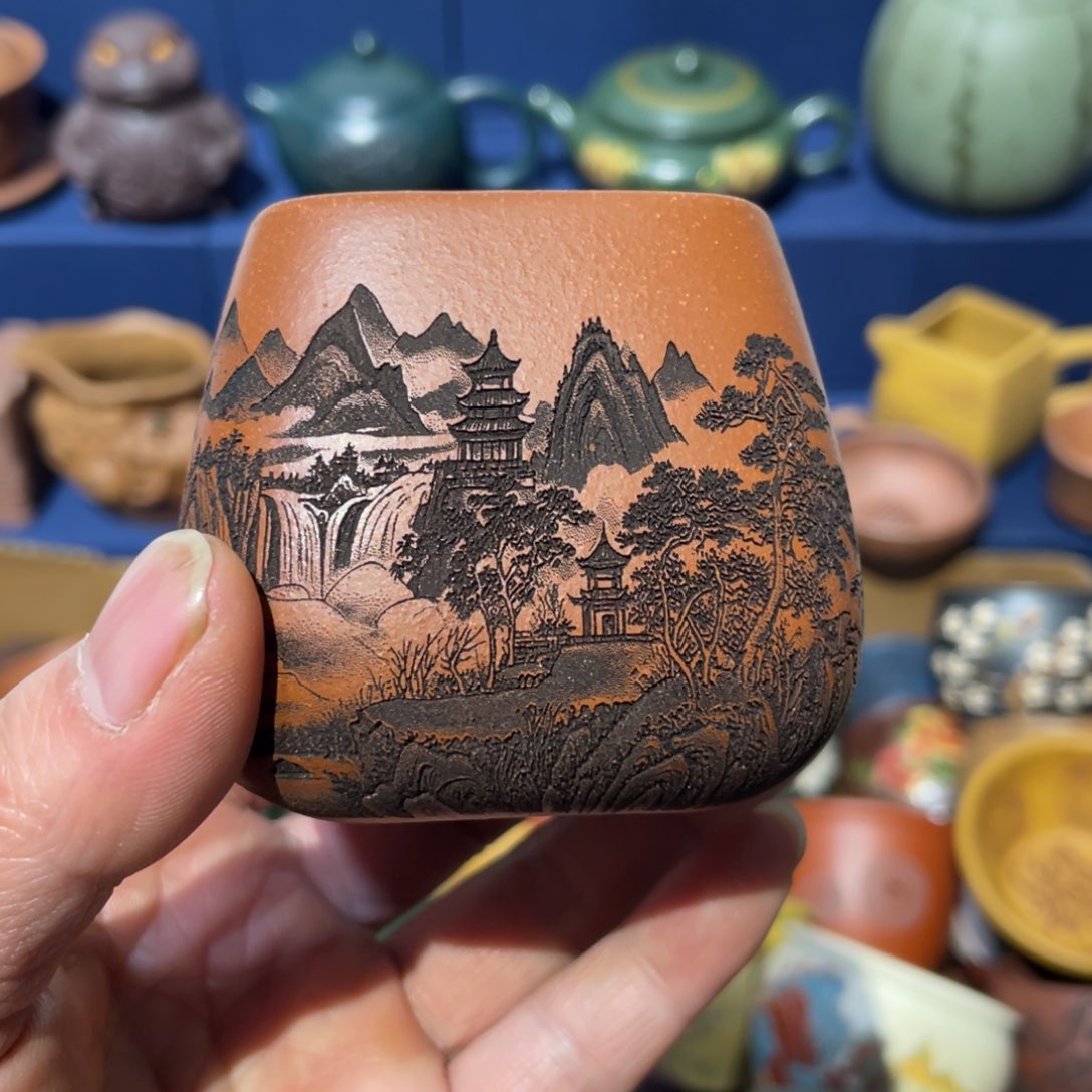 原矿紫砂手工主人杯