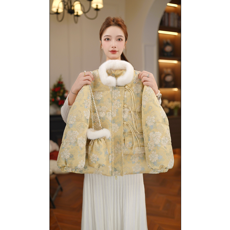 女童新中式棉服冬装2025新款洋气冬季加厚棉衣国风年服棉袄Z7997