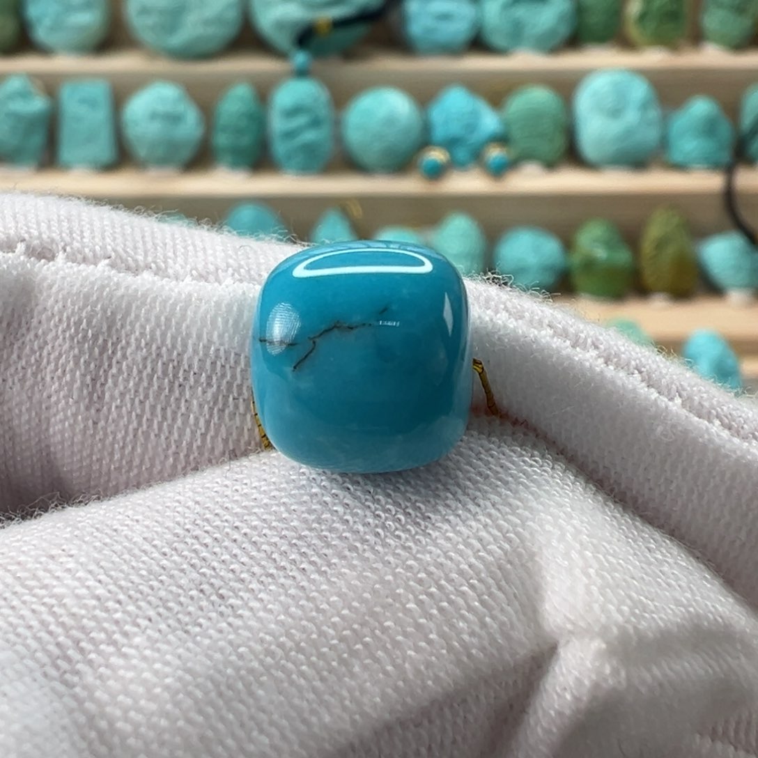 未镶嵌绿松石老型珠9.7x9.1mm