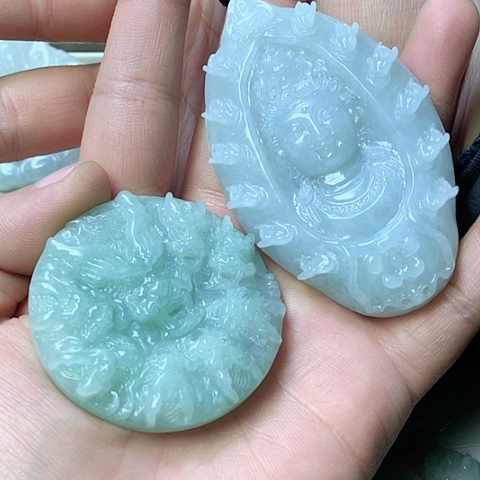 翡翠颈饰未镶嵌随***欲天然缅甸翡翠a货