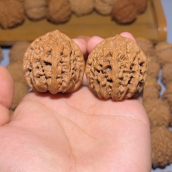 文玩核桃把件38原生态无药 野牛 窝底