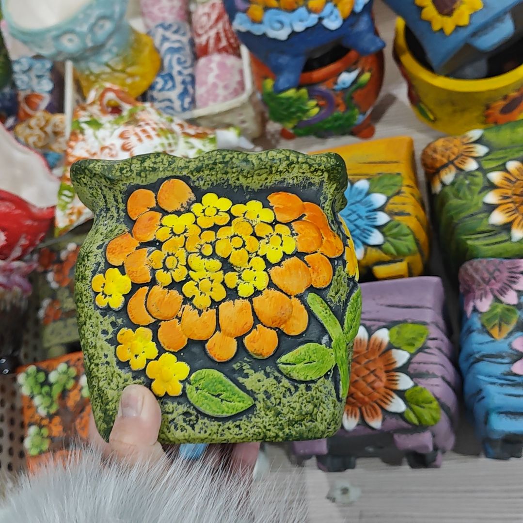 红陶吸水透气的白陶花盆凑满12发货