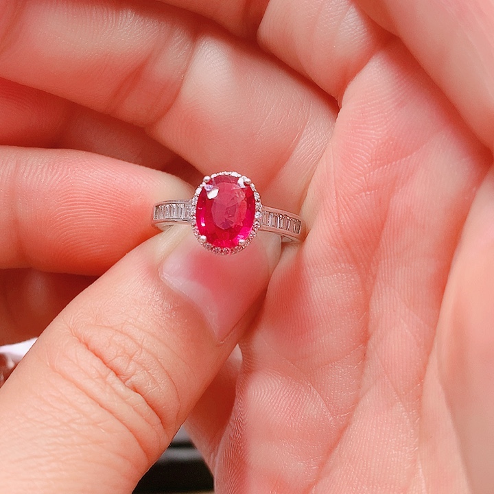 碧玺戒指银S925镶嵌6.8✖️8.4