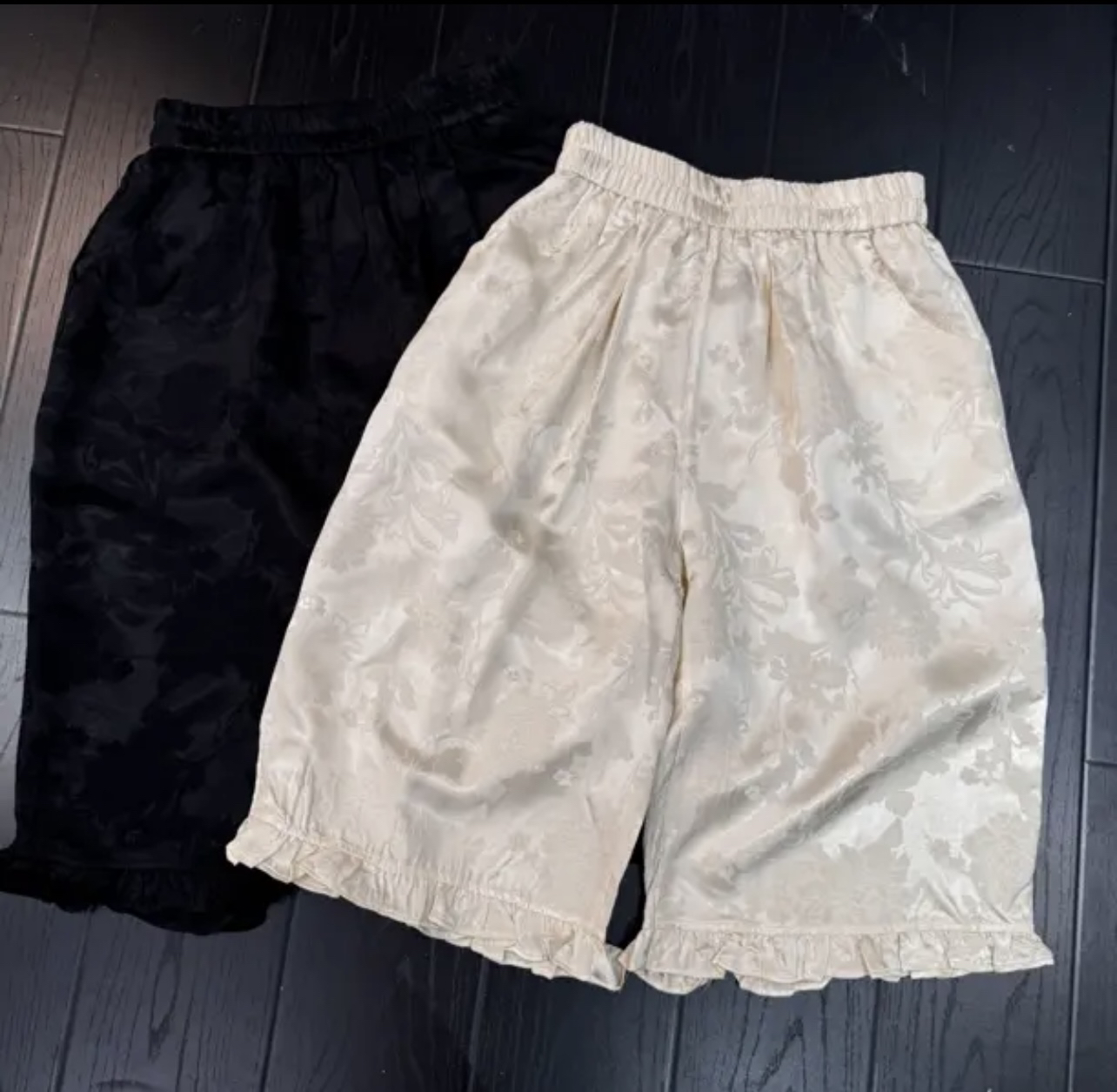 五分裤《花边》重工提花休闲百搭显瘦提花裤子