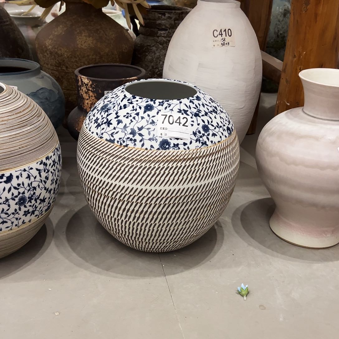 瓶?***7042高 28口12陶瓷花瓶无孔