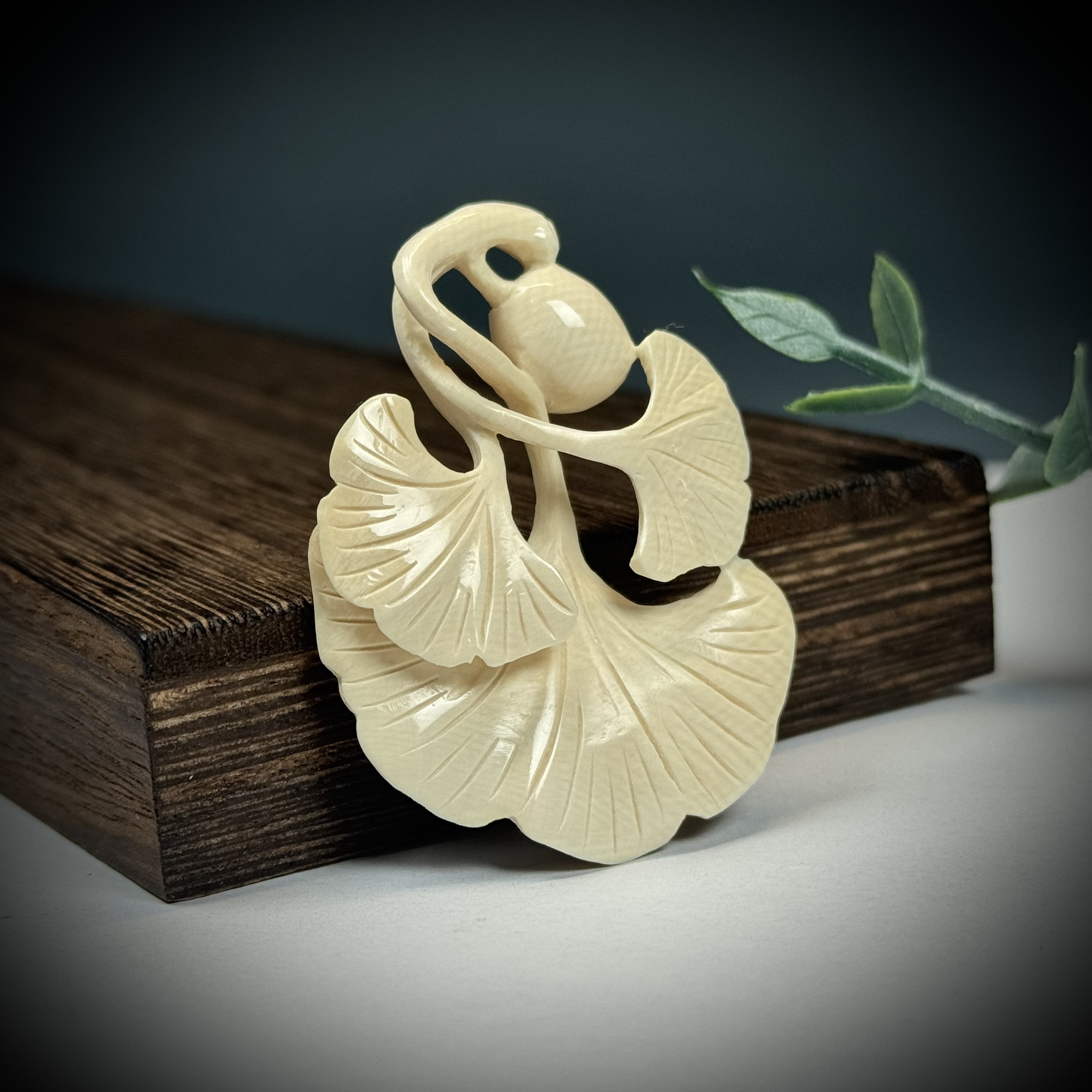 H97-97天然猛犸牙 三生有杏35*47.3*8mm支持复检假一罚十