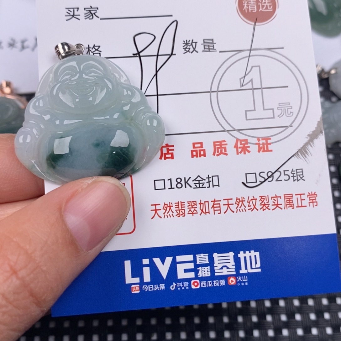 翡翠银S925镶嵌颈饰