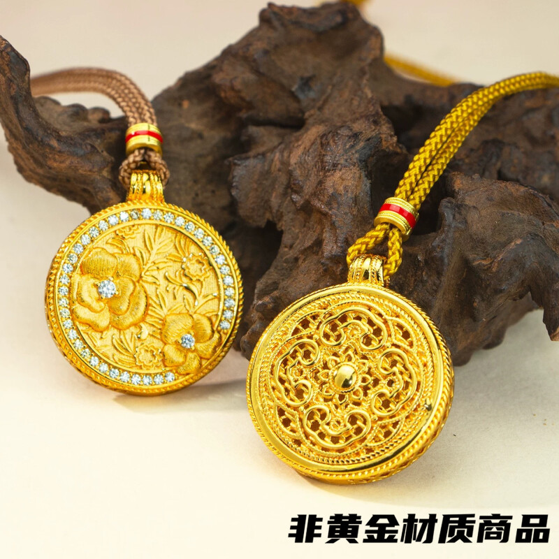 铜合金 丽丽家 轻奢首饰 云锦罗盘吊坠