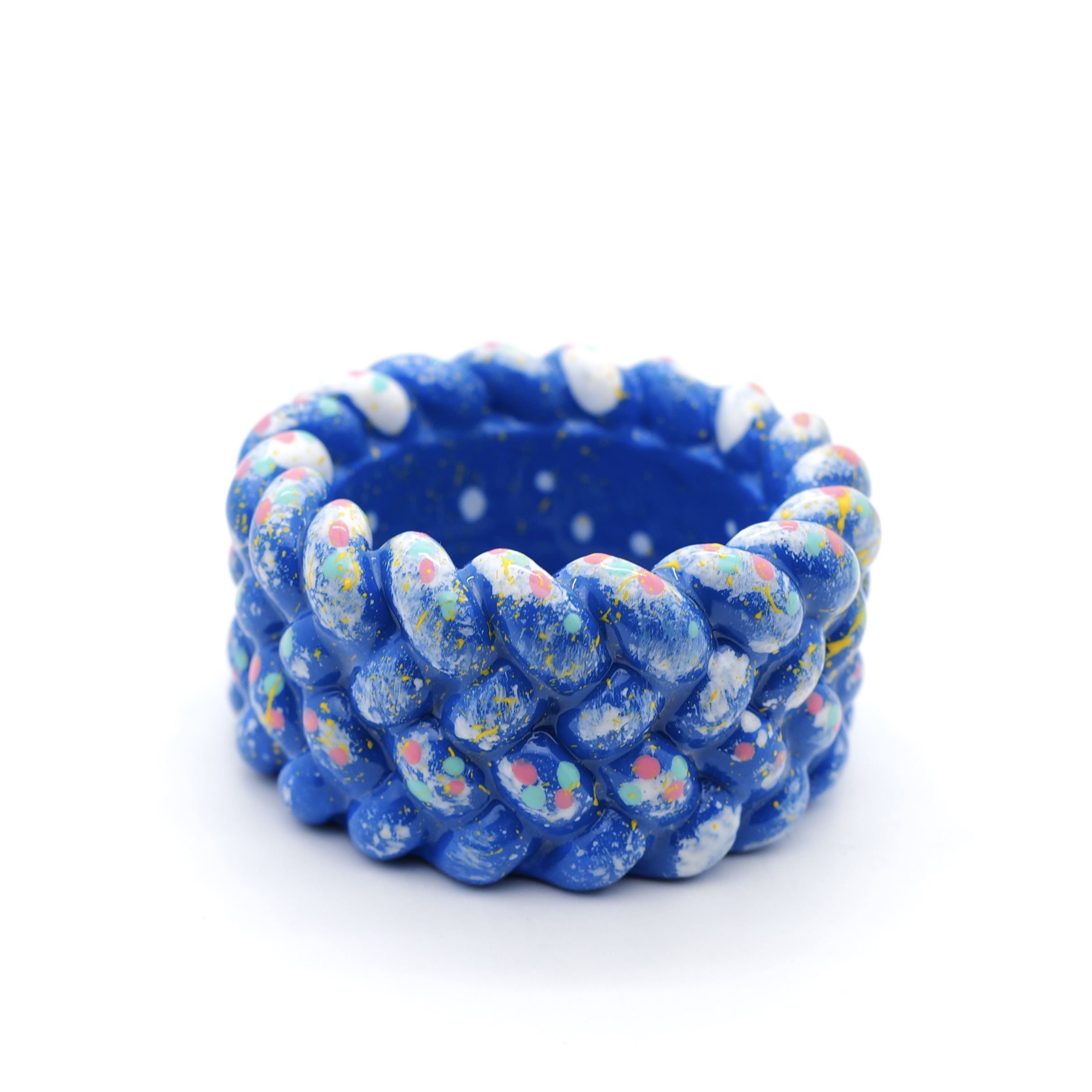 王甜心花篮摆件艺术石膏作品，手工绘制，仅一件