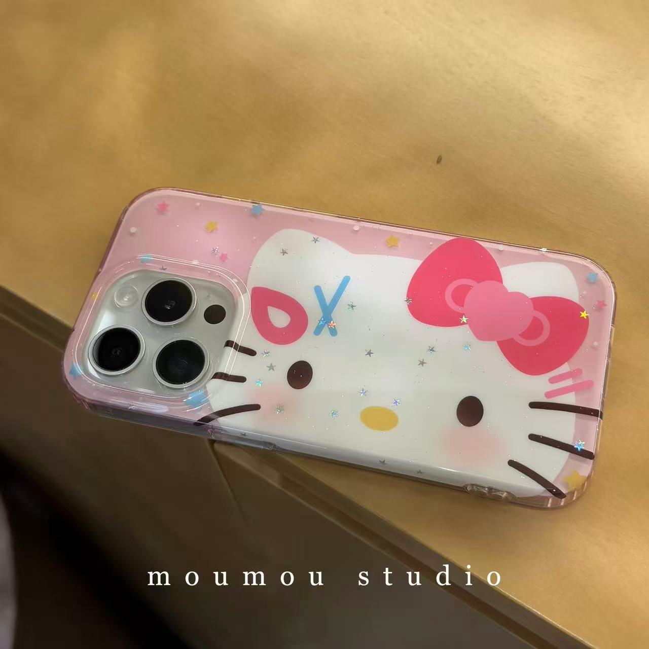kitty少女心横屏星星猫咪适用于苹果16promax手机壳15保护套1413