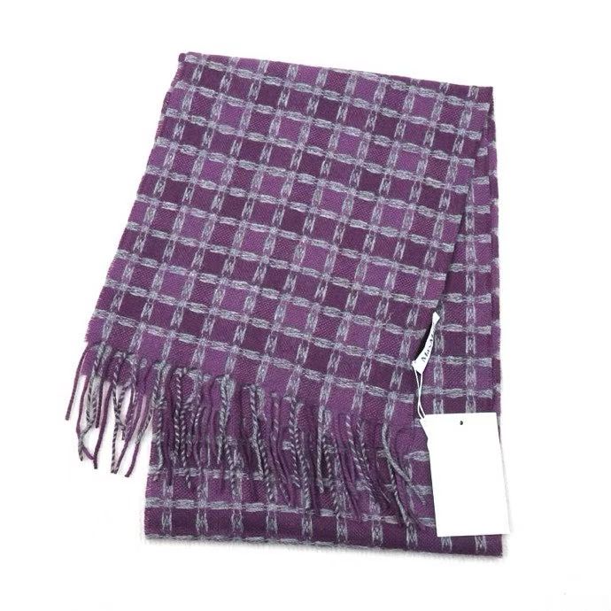 森系围巾不起球不掉色格子紫色披肩经典女成人轻奢