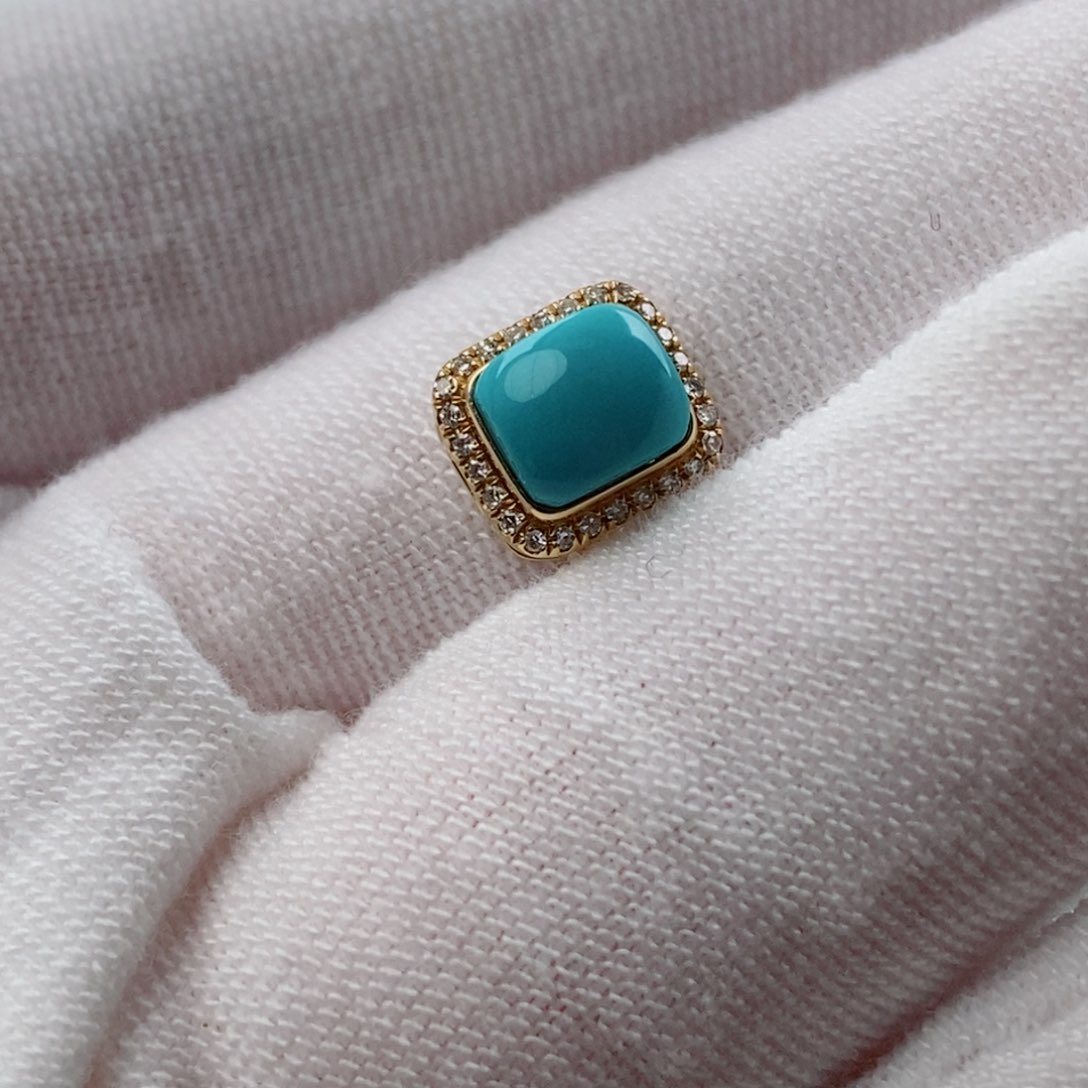 绿松石配饰18K金镶嵌