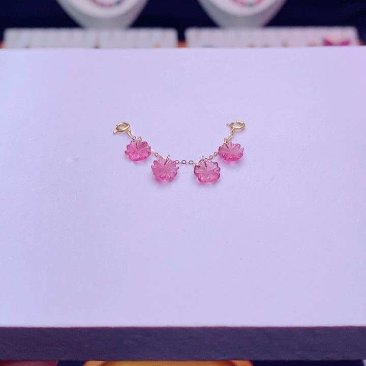 万能链m18K金镶嵌碧玺