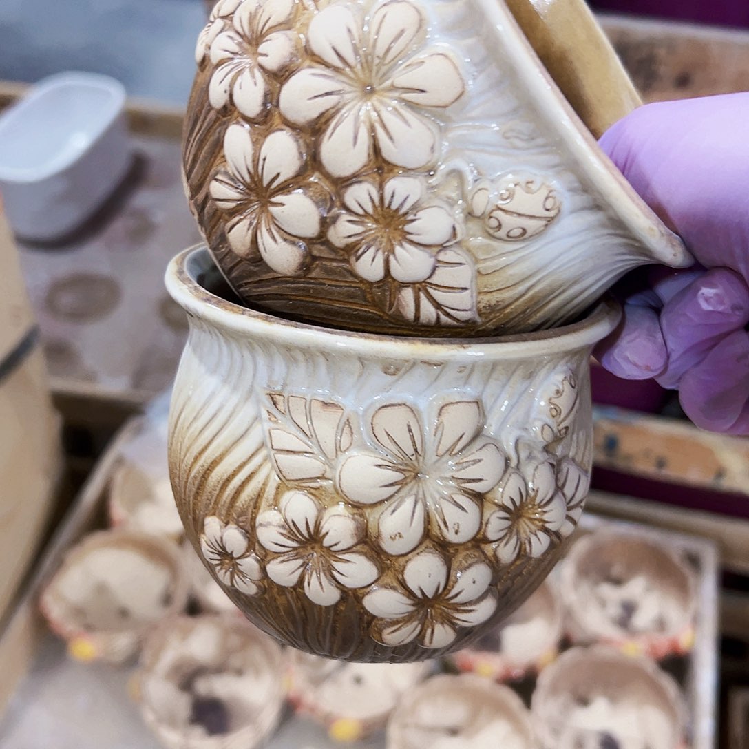 有孔外贸尾单陶瓷花盆凑单10米包邮