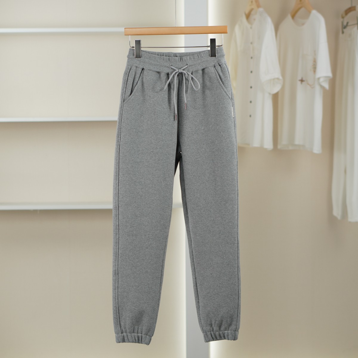 麦迪尚品【冰J】5121702 休闲高腰束脚羽绒卫裤冬季女装专柜正品