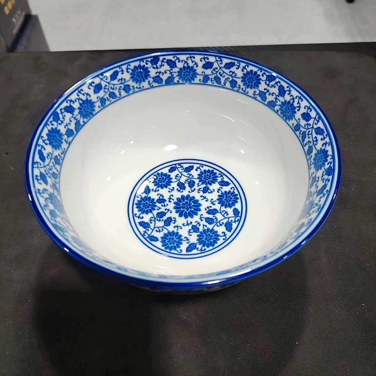 【袁氏瓷业】HST-青花缠枝莲7英寸汤碗（单个装）