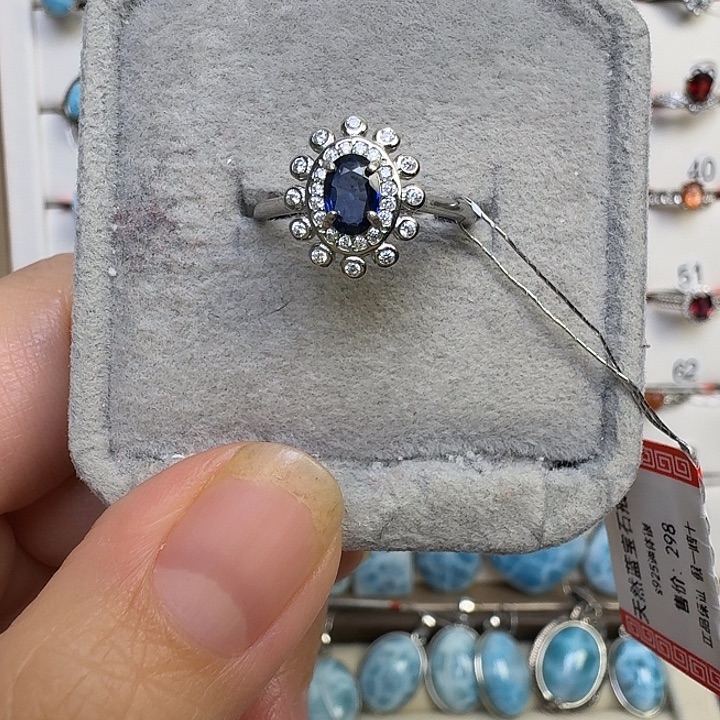 水晶戒指银S925镶嵌