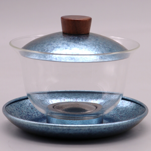 炫彩玻璃盖碗-瀚海蓝泡茶器具