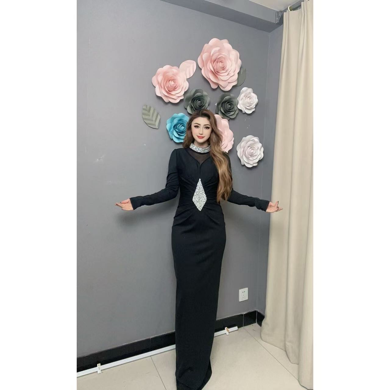 30698【包邮】新款时尚高级感时尚气质显瘦女装连衣裙