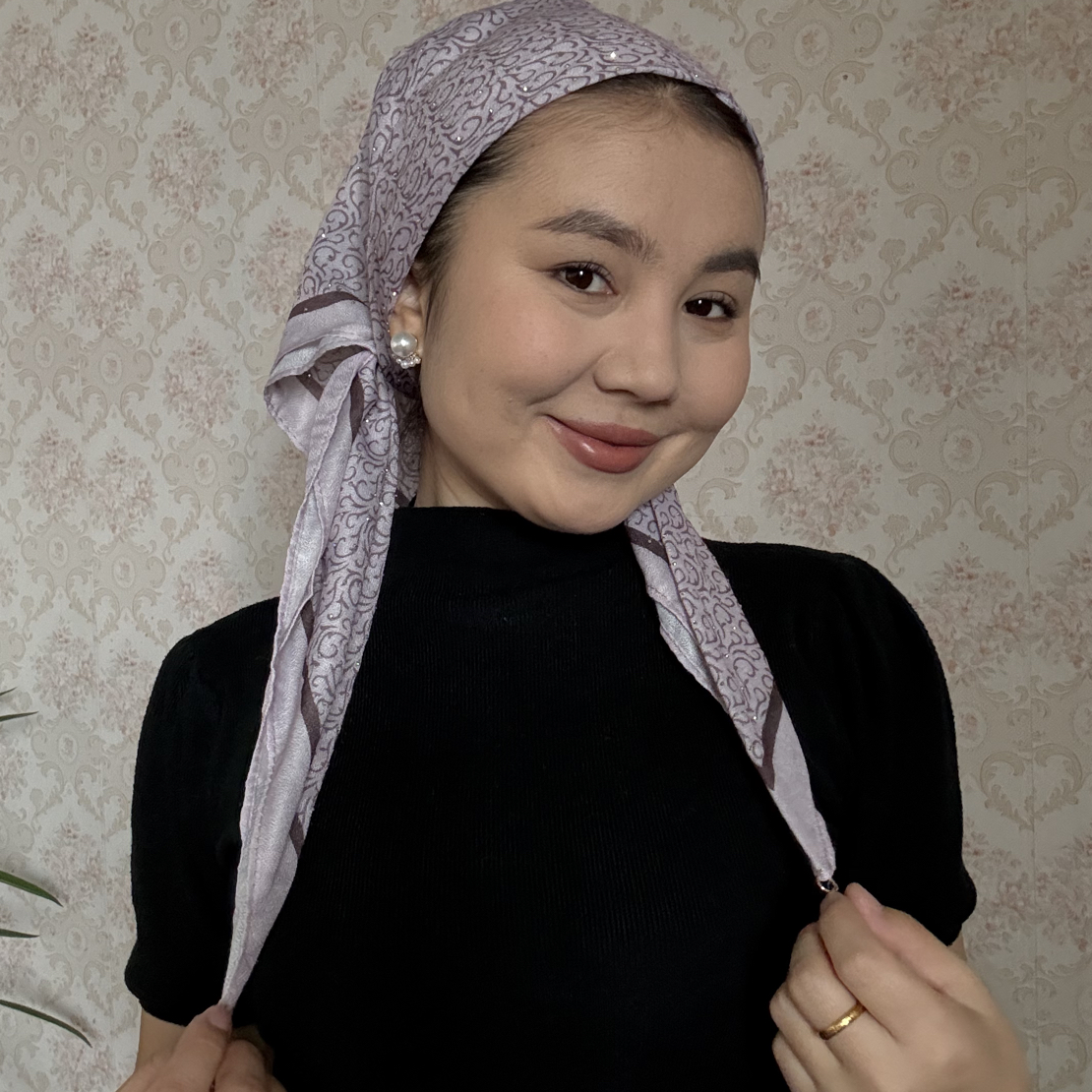 新款棉质头巾 裸粉色