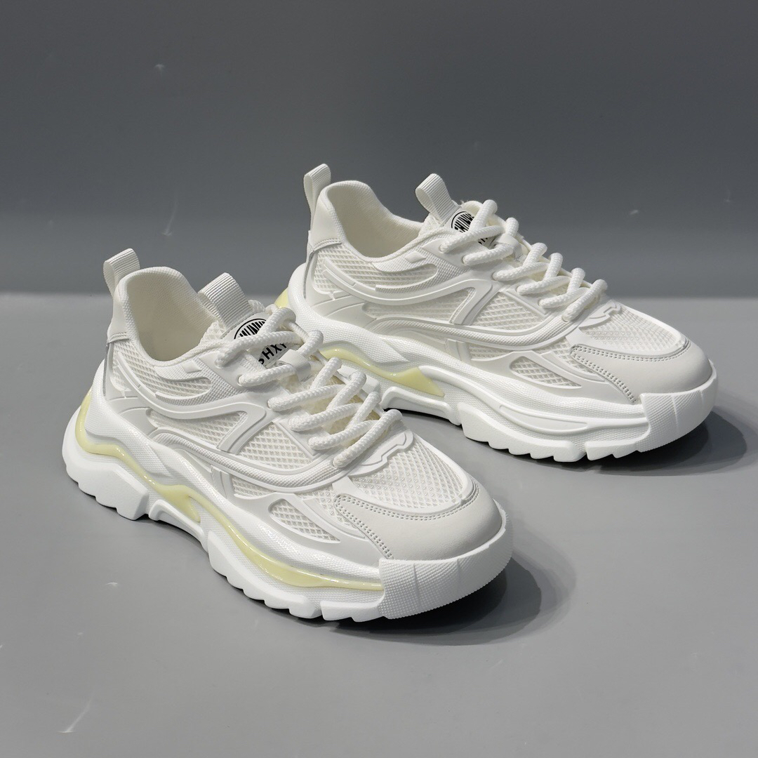 77137厚底透气冬季夏季时尚纯色运动鞋网面鞋休闲百搭韩版