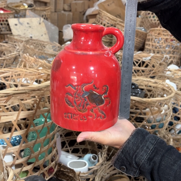 摆件高21口5公分微瑕上釉不均