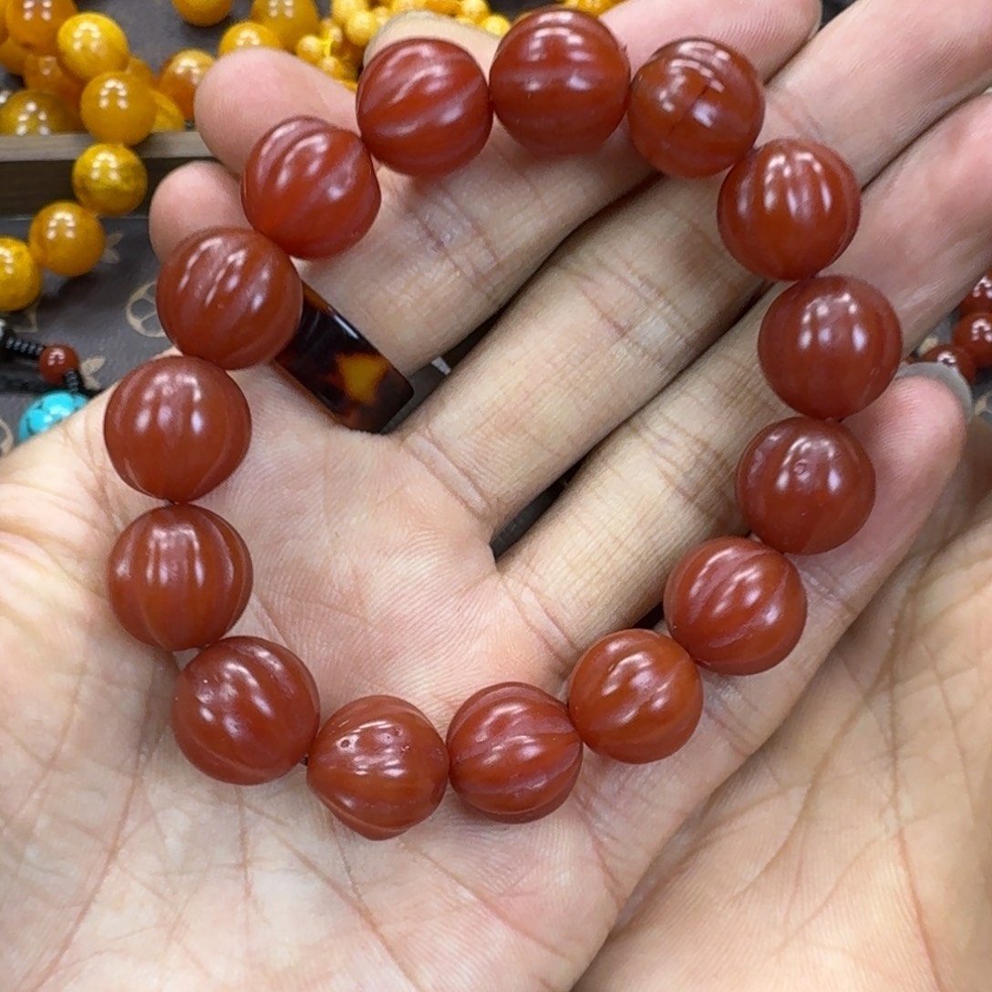 南红玛瑙未镶嵌手链