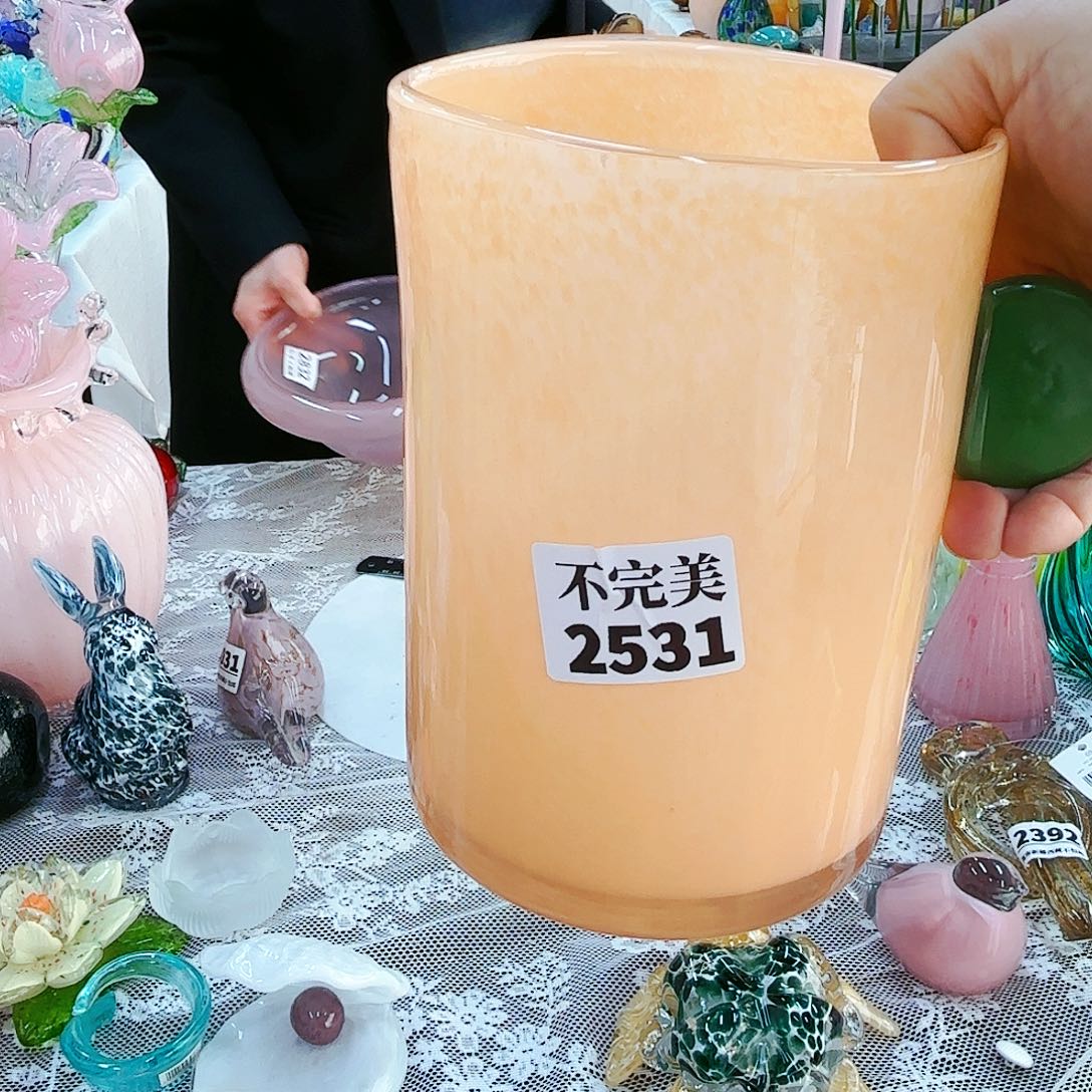 安妮家居琉璃摆件花瓶瑕