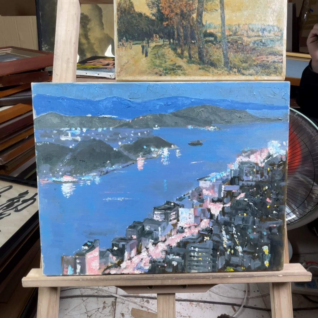 博***斋中古框画不退不换有瑕疵磕碰