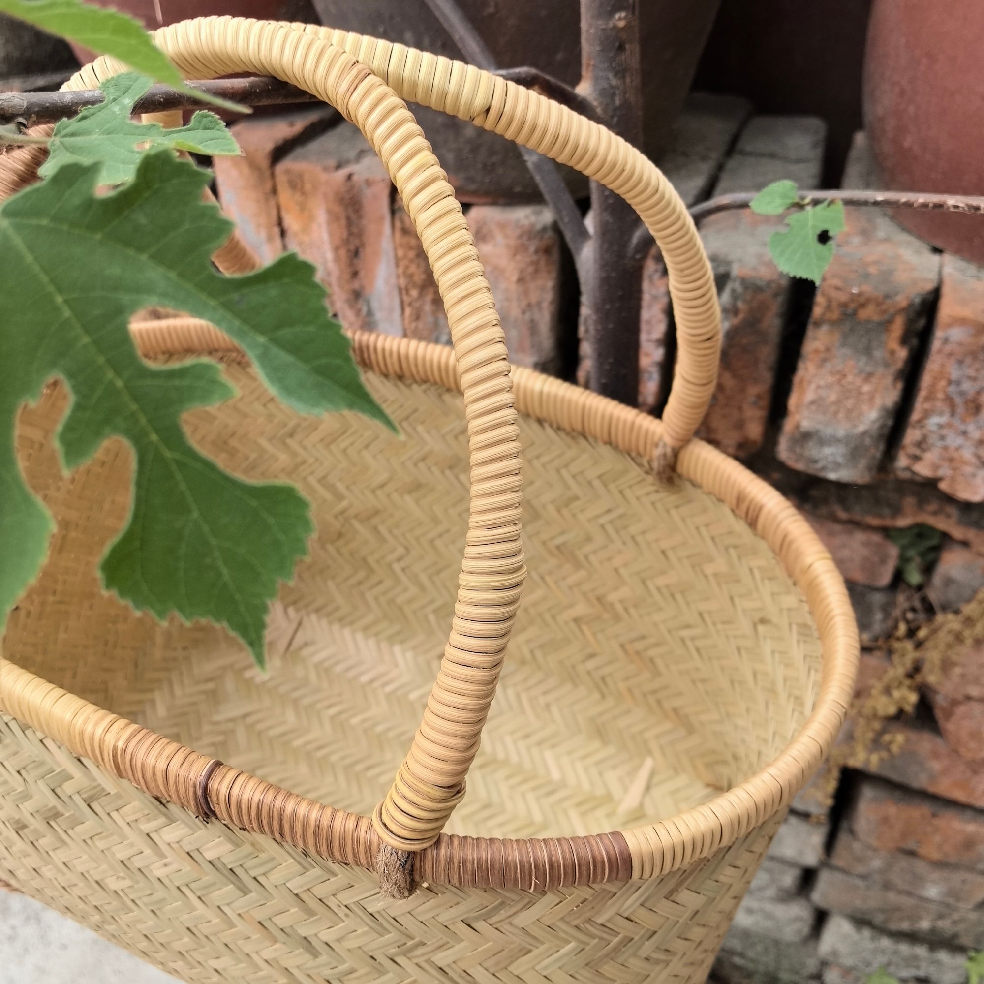 精编藤口菜篮子中号