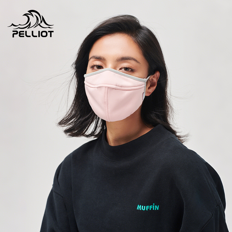 伯希和加绒保暖口罩秋冬季透气防寒防紫外线3d立体显脸小骑行面罩