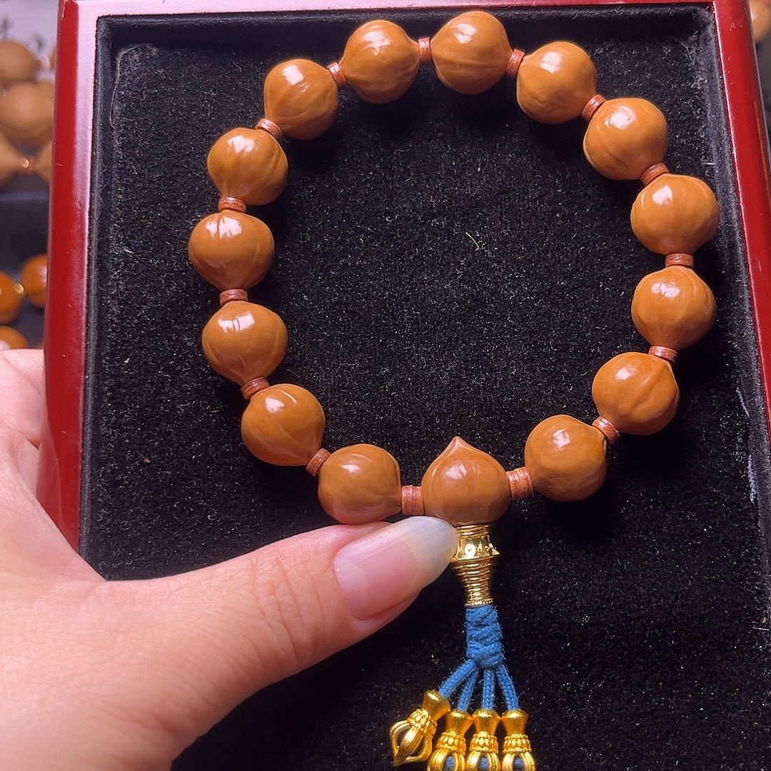 橄榄核手串无限正圆1:1比例15.15