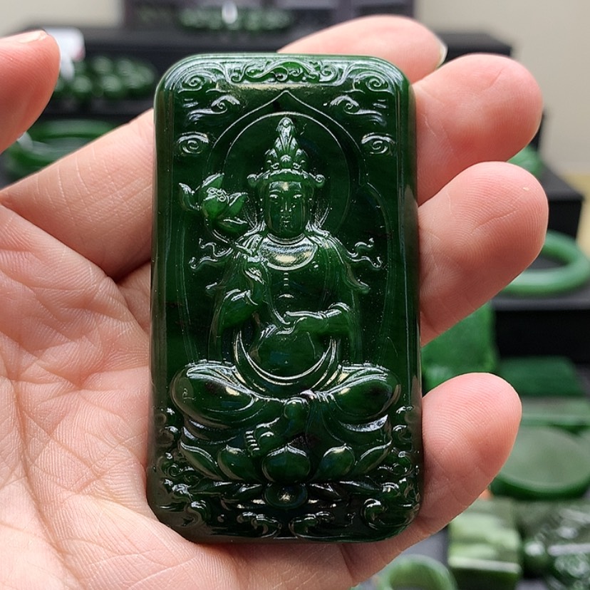 【闪购商品】和田玉（碧玉）吊坠(赠链)未镶嵌