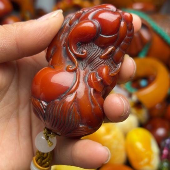 琥珀（花珀）手串未镶嵌蜜蜡